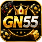 GN55 Game mobile platform showing gameplay features, rewards, secure account options, and multiple gaming categories.